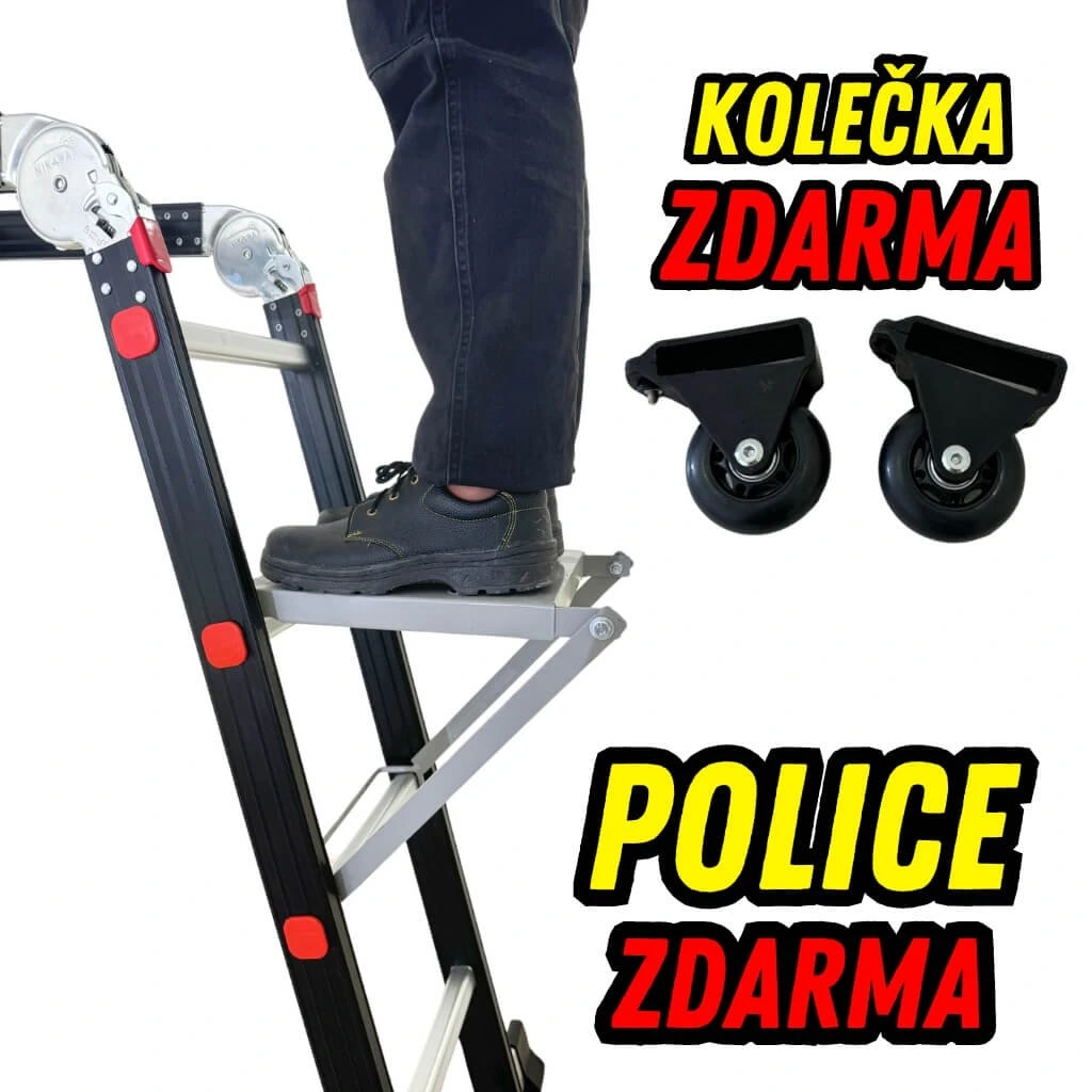 Bonus zdarma: kolečka a police