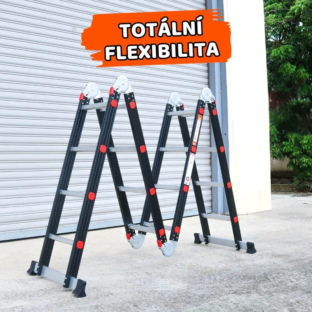 Totální flexibilita — různé konfigurace žebříku