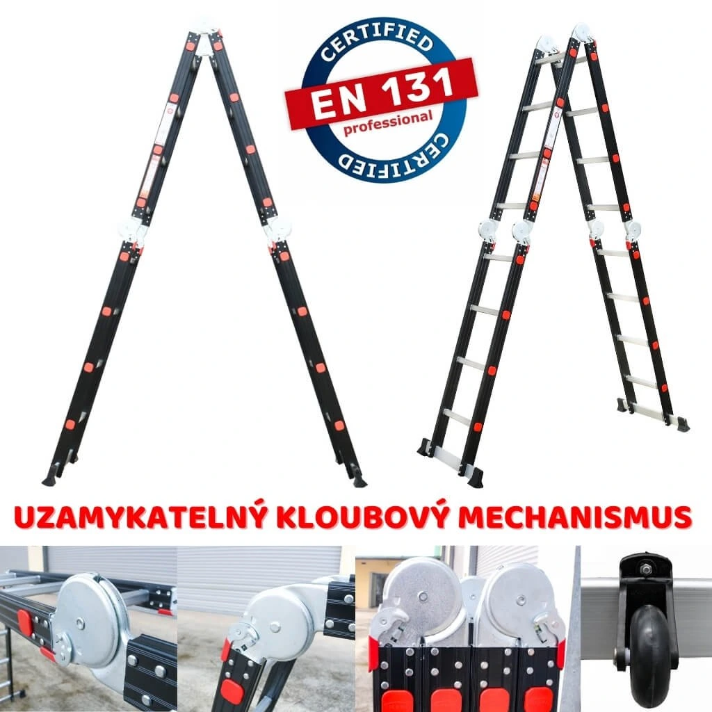 Uzamykatelný kloubový mechanismus, certifikace EN131